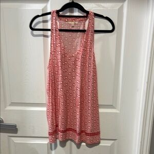 Skies Are Blue Patterned Pink Sleeveless Top